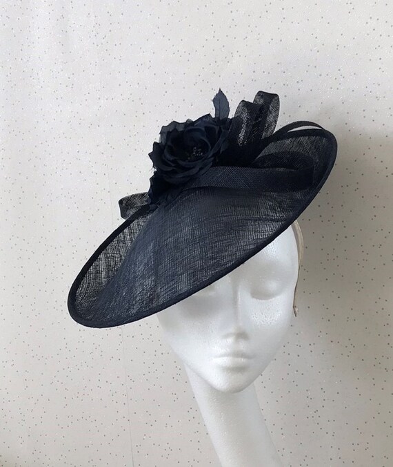 Navy Silver Fascinator,Wedding Hat,Kentucky Derby Headpiece Made to order Silver Hatinator,Royal Ascot,Ladies Day Hat,NavyWedding Hat