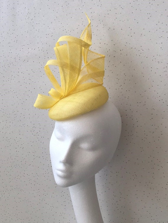 Yellow Fascinator Pastel Lemon Primrose 