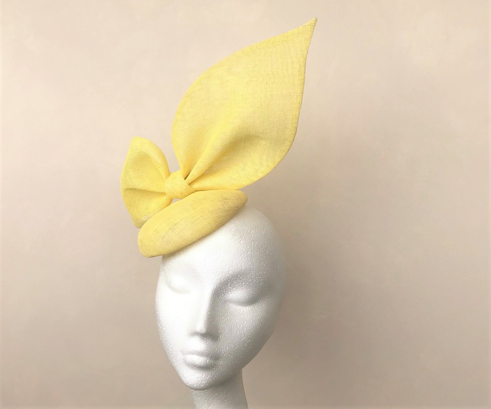 Yellow Fascinator Yellow Wedding Hat 