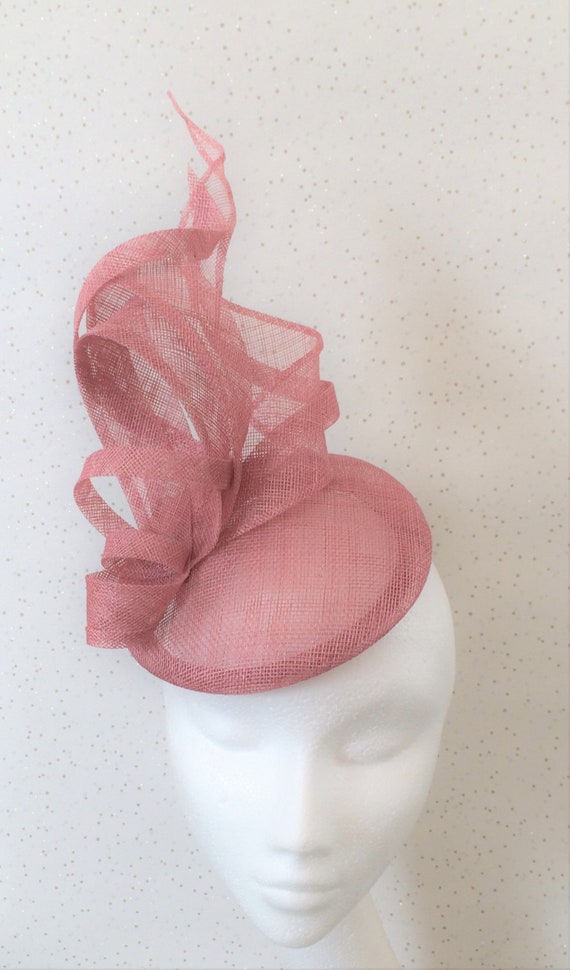 Dusty Pink Fascinator Blush Headpiece 