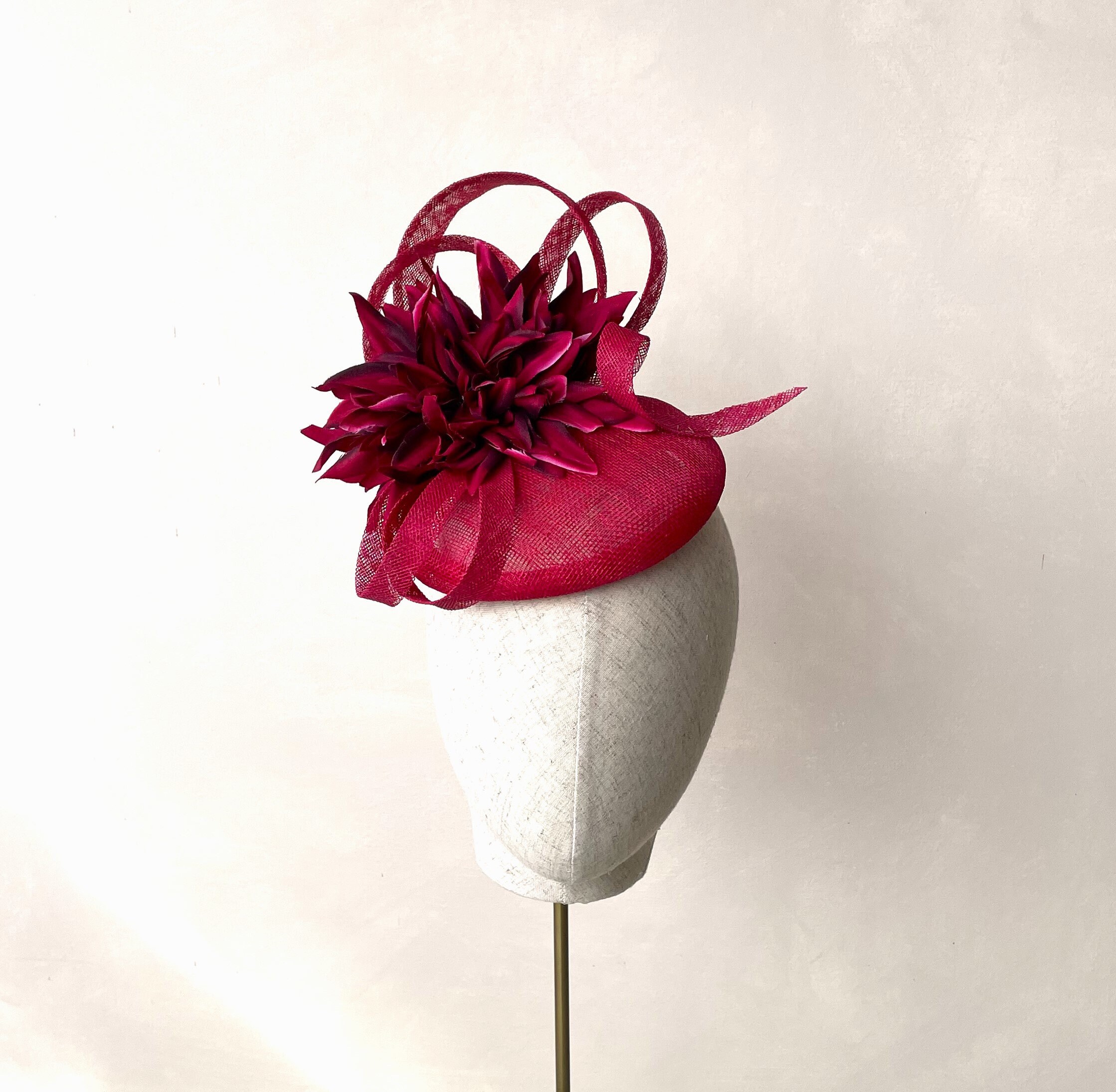 dark pink wedding hat