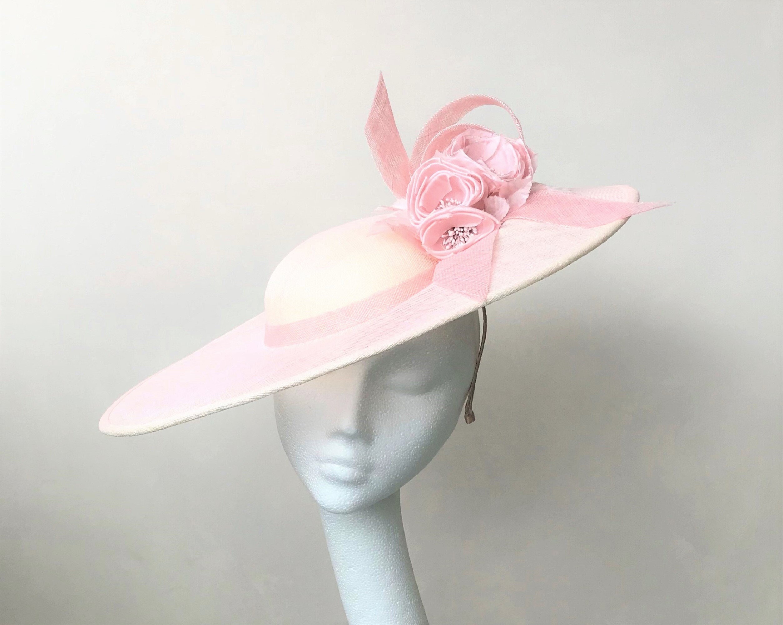 Blush Wedding Hat Nude Pink Headpiece 