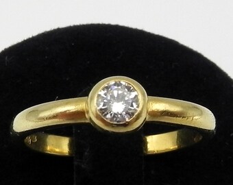 Solitaire Ring engagement Diamonds Brilliant Gold 18k Solitaire ring Diamond gold 18k