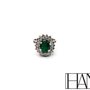 Natural Emerald ring and Diamonds, Victorian Emerald Natural Ring and Diamonds, victorian engagement ring, diamonds ring, emeral ring image 6