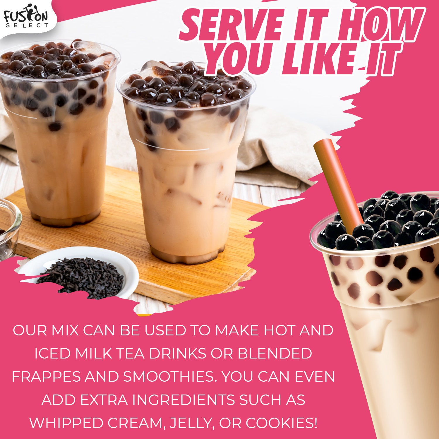 Authentic Instant Brown Sugar Boba Tea Kit with Classic Black Etsy