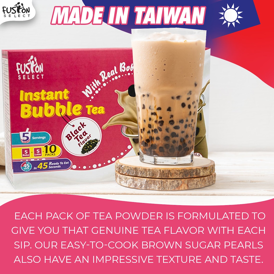 Authentic Instant Brown Sugar Boba Tea Kit with Classic Black Etsy