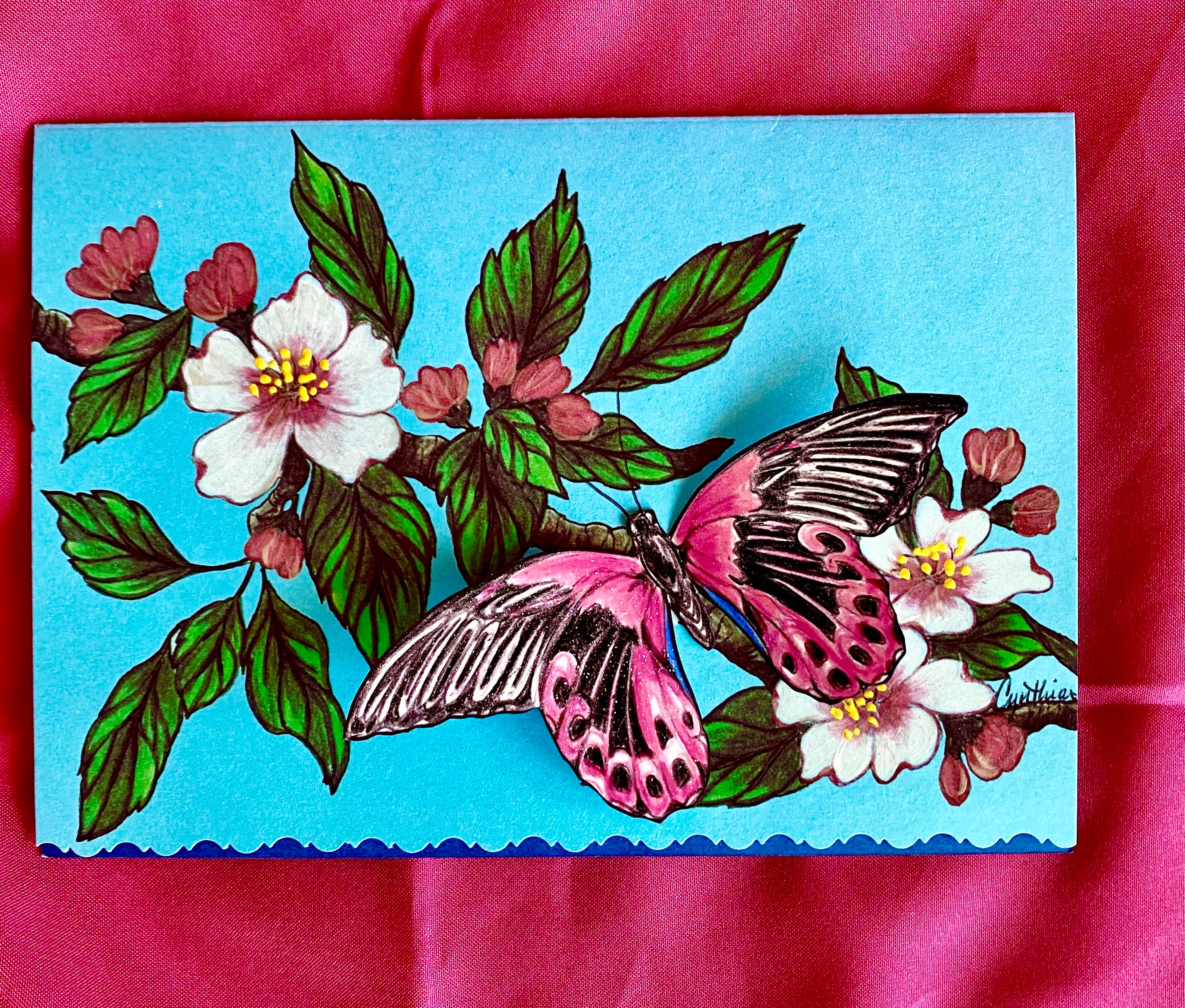 Scarlet Mormon Realistic 3D Butterfly Greeting Card - Etsy