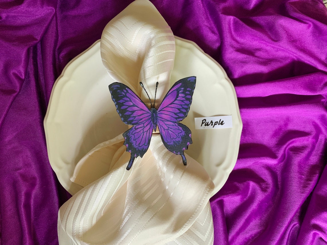 Realistic Lifesized Butterfly Napkin Rings Etsy