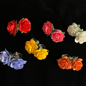 Realistic Rose Earrings