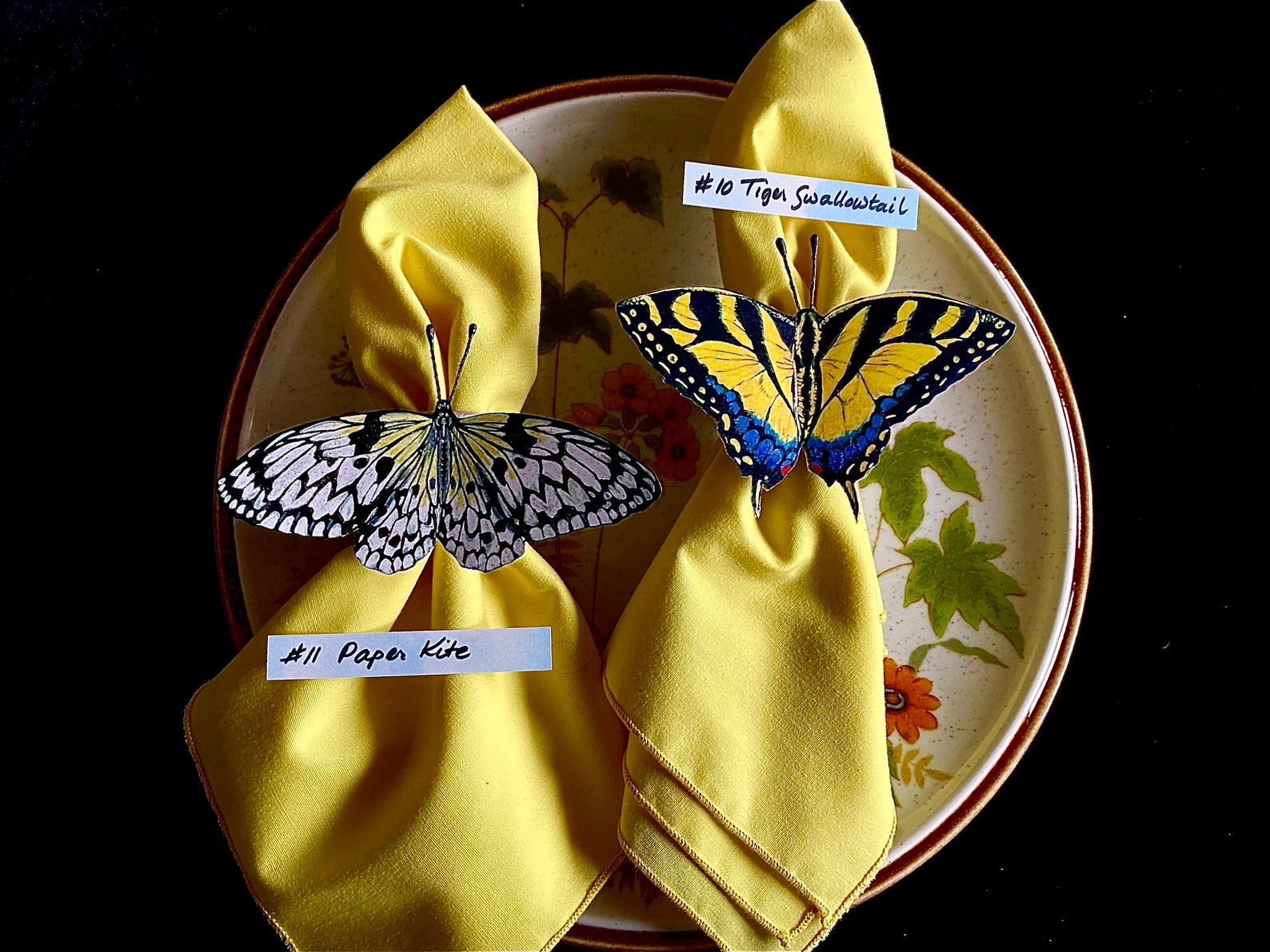 Realistic Lifesized Butterfly Napkin Rings Etsy