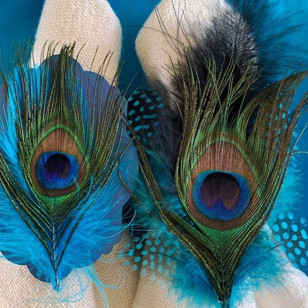 Peacock Feather Napkin Rings