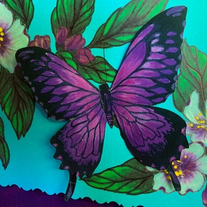 Royal Purple Butterfly Greeting Card - Etsy