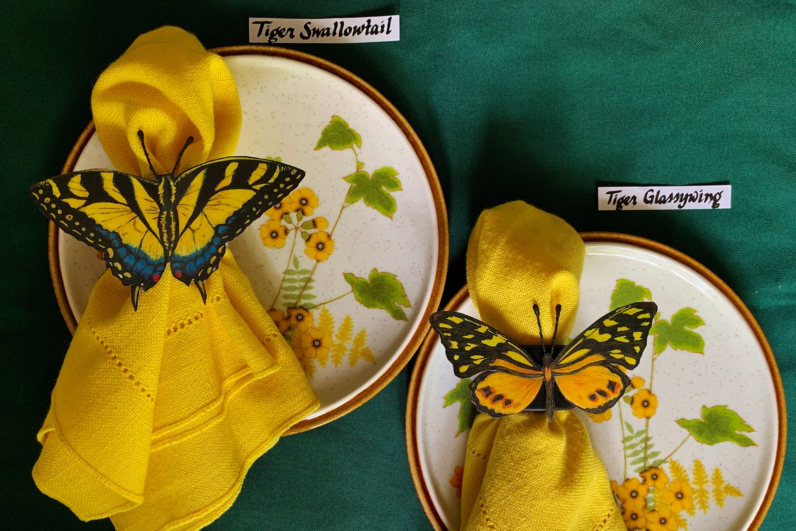 Realistic Lifesized Butterfly Napkin Rings Etsy
