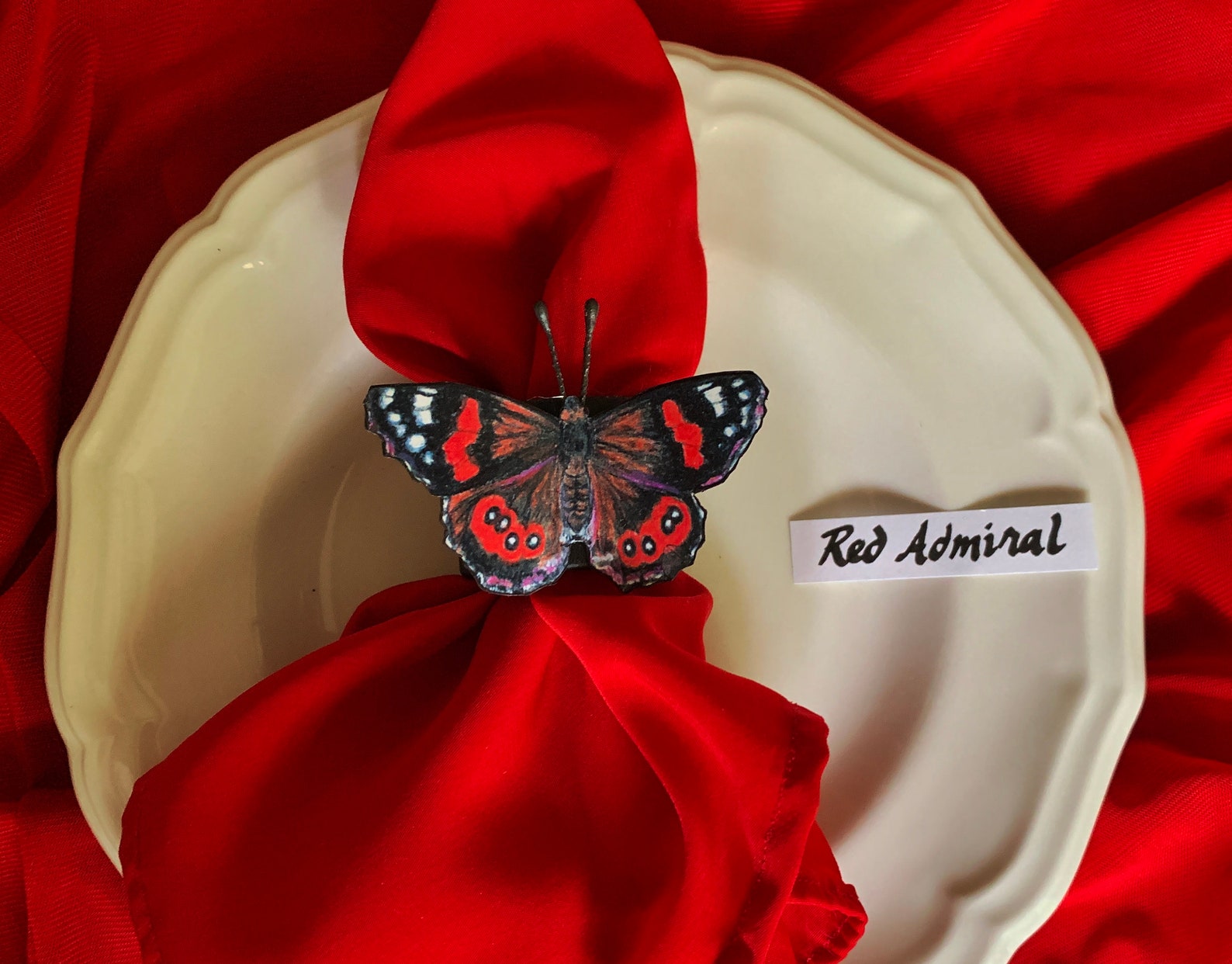 Realistic Lifesized Butterfly Napkin Rings Etsy