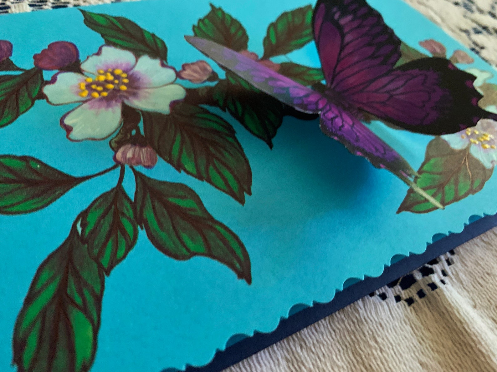Royal Purple Butterfly Greeting Card - Etsy