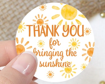 First Trip Around the Sun Birthday Party Favor Stickers, 40ct, 1st Birthday Thank You Party Favor Stickers, Turning One Birthday Decorations