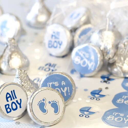 ITS A BOY BABY SHOWER FAVORS HERSHEY KISS KISSES LABELS Greeting Cards