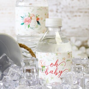 It's a Girl, Baby Shower Water Bottle Label - Liquid Courage Flasks