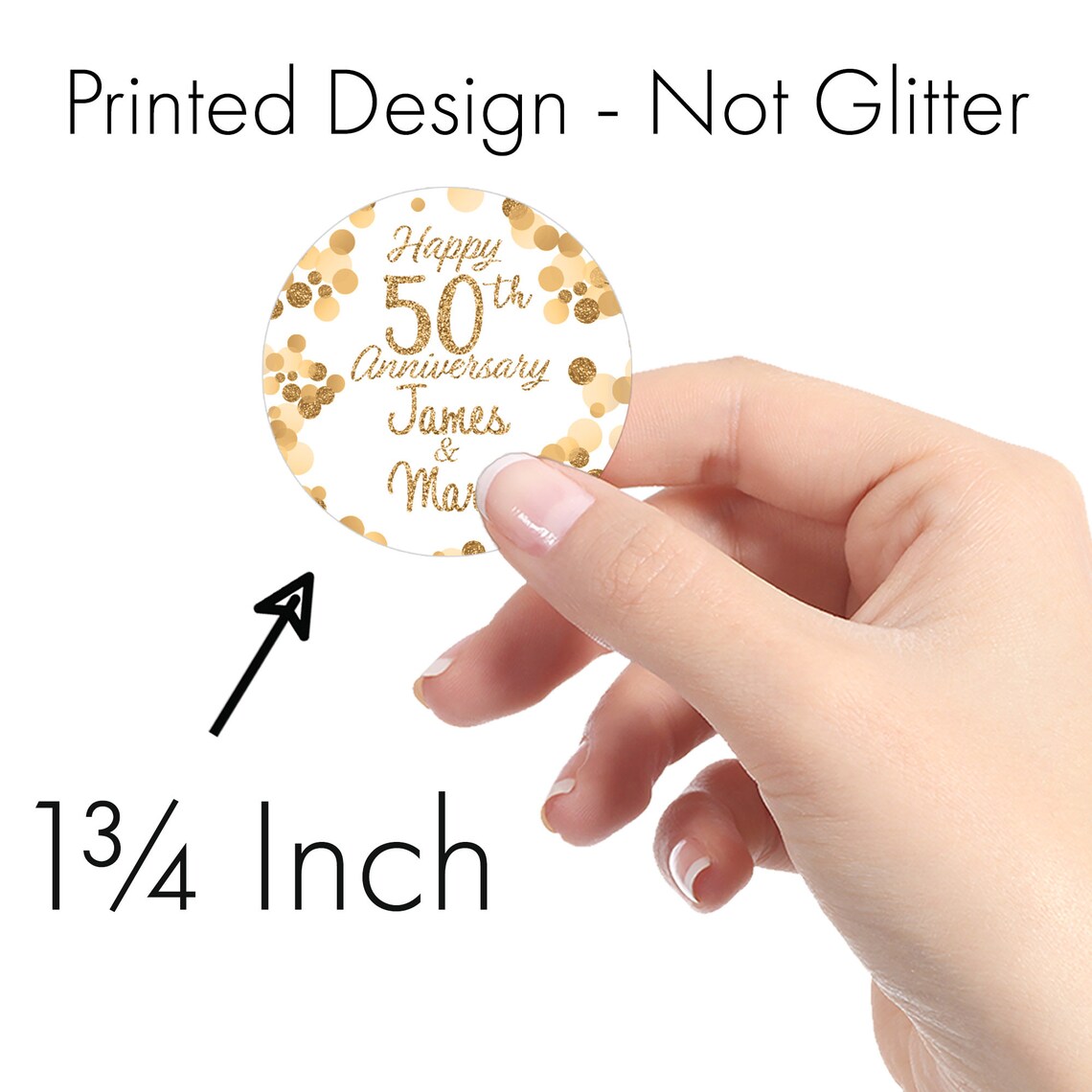 Custom Anniversary Sticker Labels 1.75 Personalized Etsy