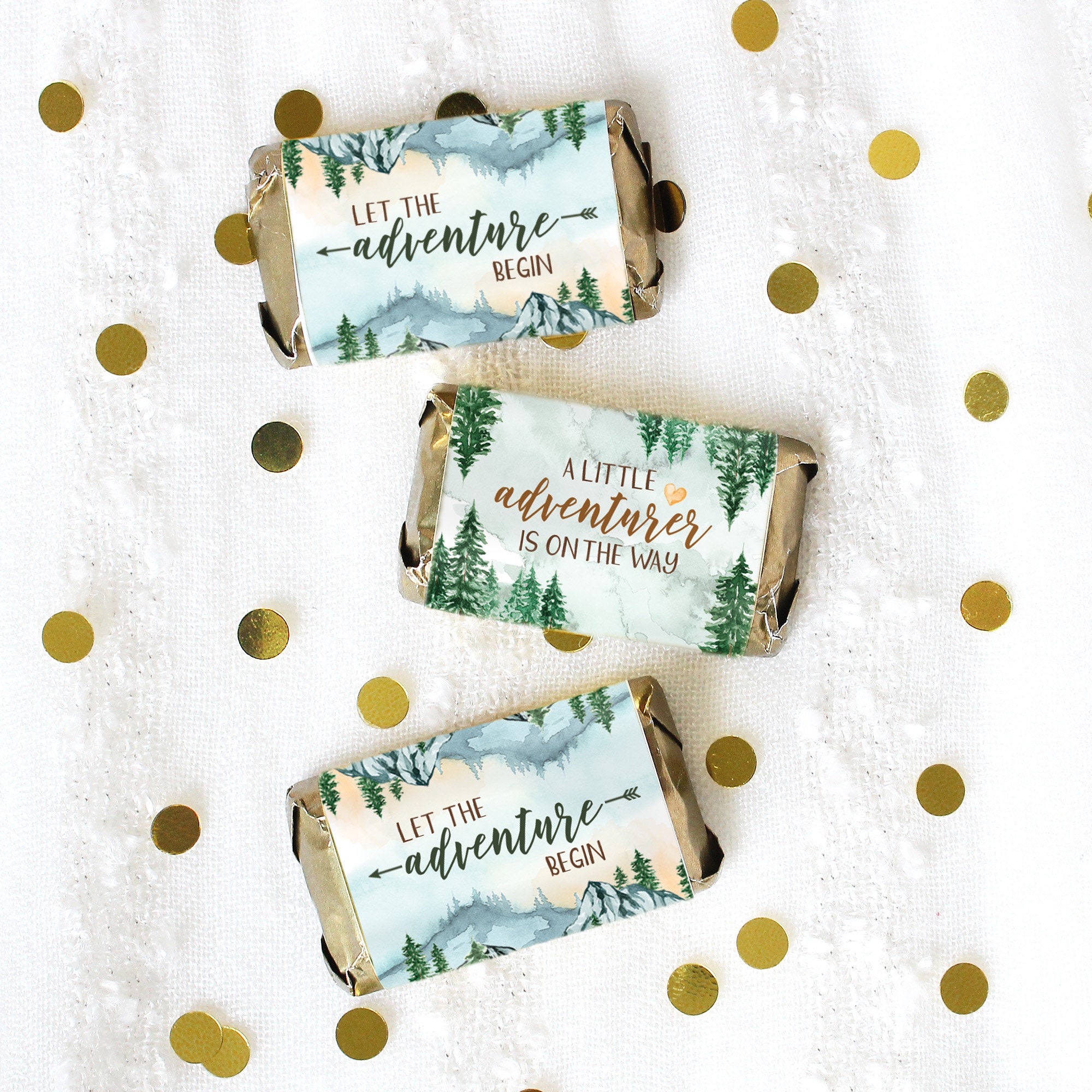 Let the Adventure Begin Baby Shower Candy Wrapper for Miniature ...