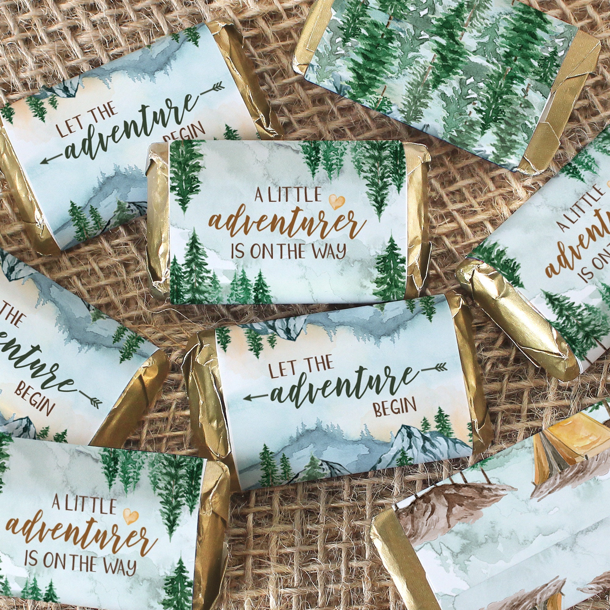 Let the Adventure Begin Baby Shower Candy Wrapper for Miniature ...