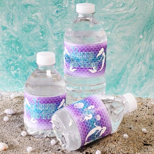 Mermaid Water Bottle Labels — Jen T. by Design