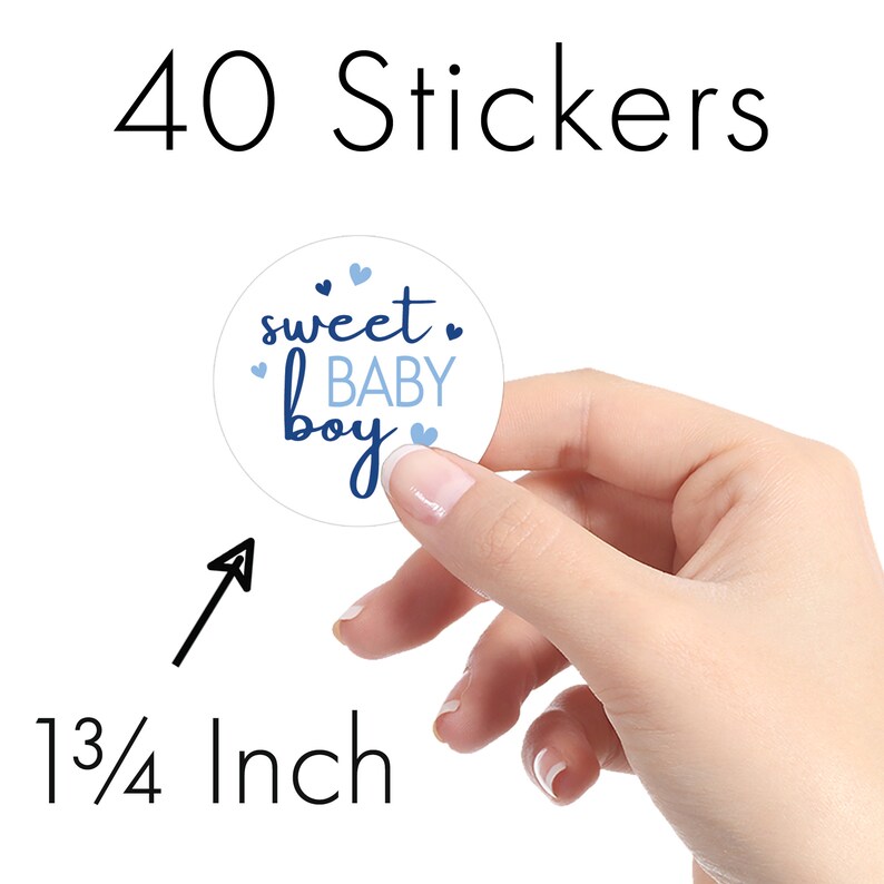 Blue It's a Boy Baby Shower Favor Labels Sweet Baby Boy Etsy