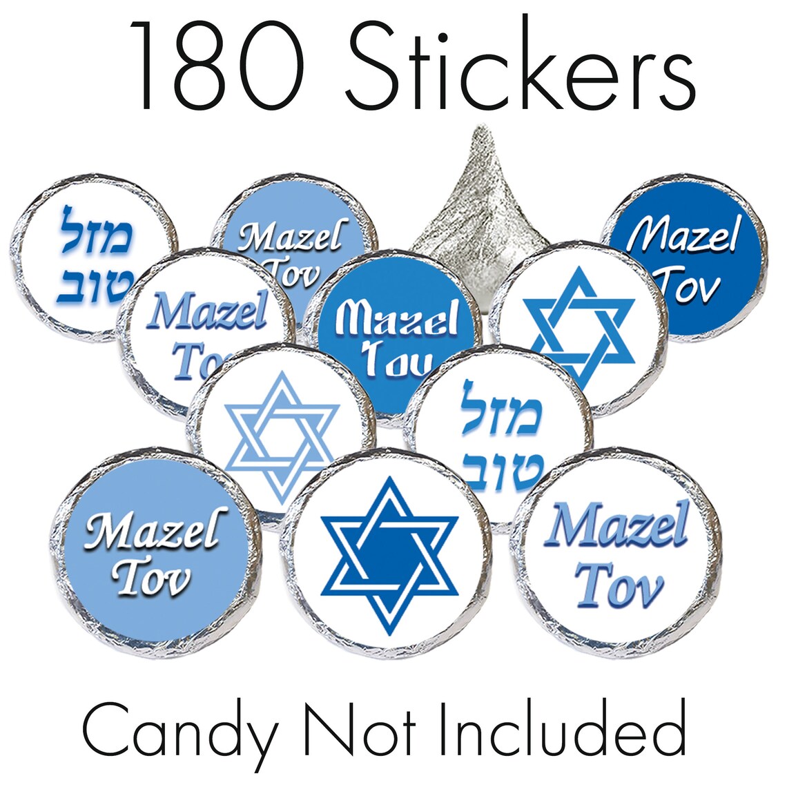 Bar Mitzvah Favor Stickers for Hershey Kisses Blue Boy Bar Etsy
