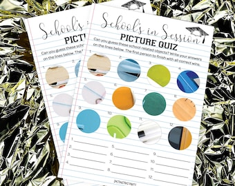 Graduation Picture Zoom-In Game, Grad Party Quiz Activity, Class of 2026 Table Game for Teens & Adults, 25 Count