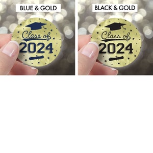 2024 Graduation Stickers 1.75 Circle Envelope Seals Party Favor Bag Labels Class of 2024 Stickers for Favors 10 School Colors image 9