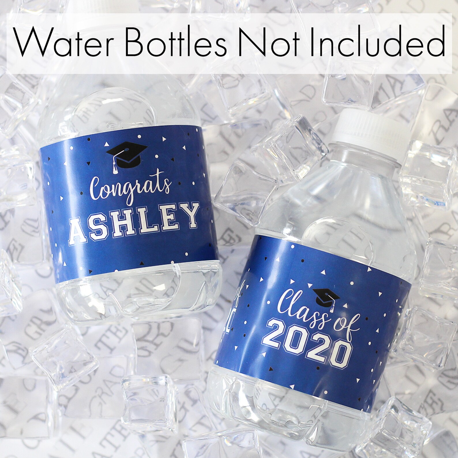 Personalized Graduation Water Bottle Labels DIY By Digitalartstar