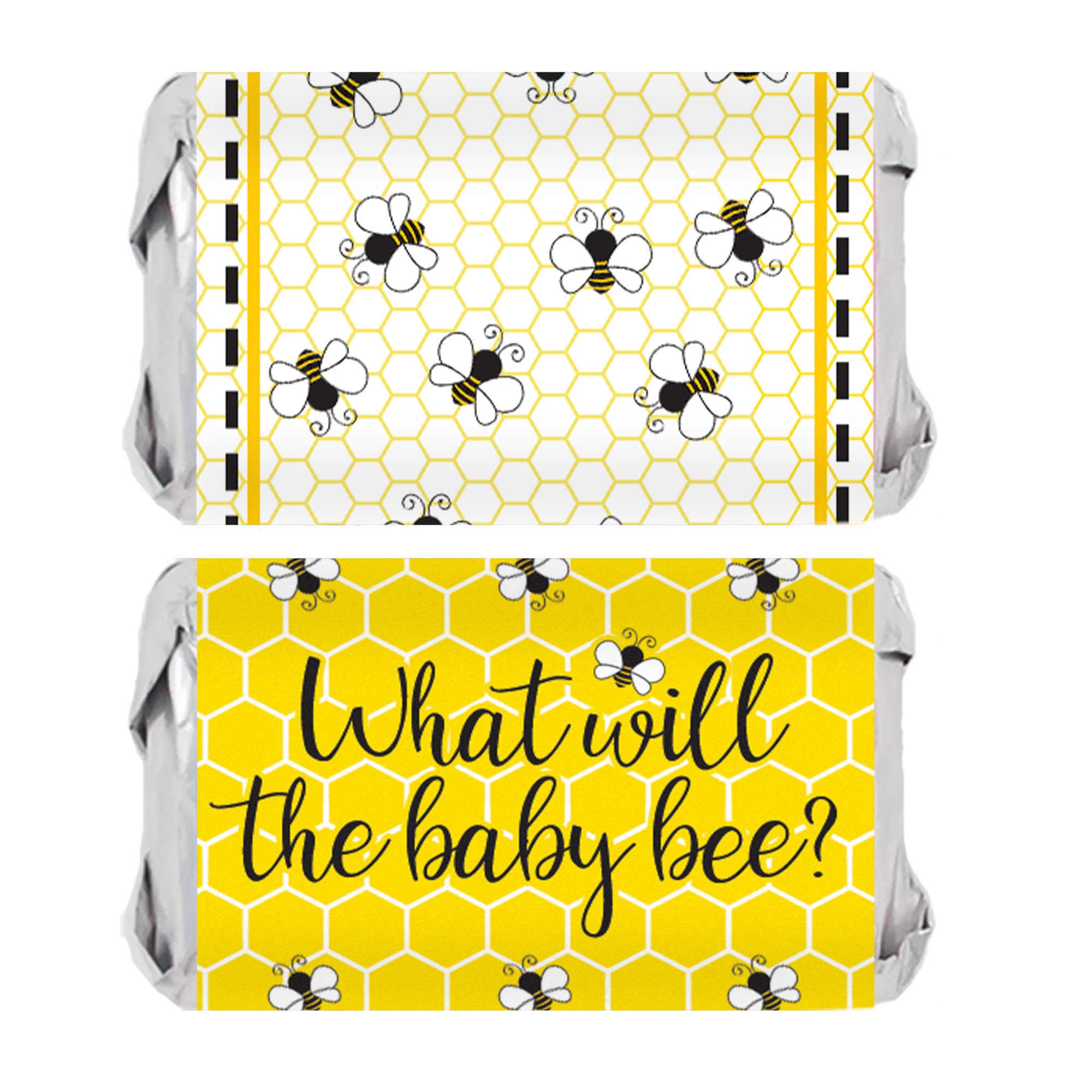 What Will the Baby Bee Gender Reveal Candy Wrapper Stickers Etsy