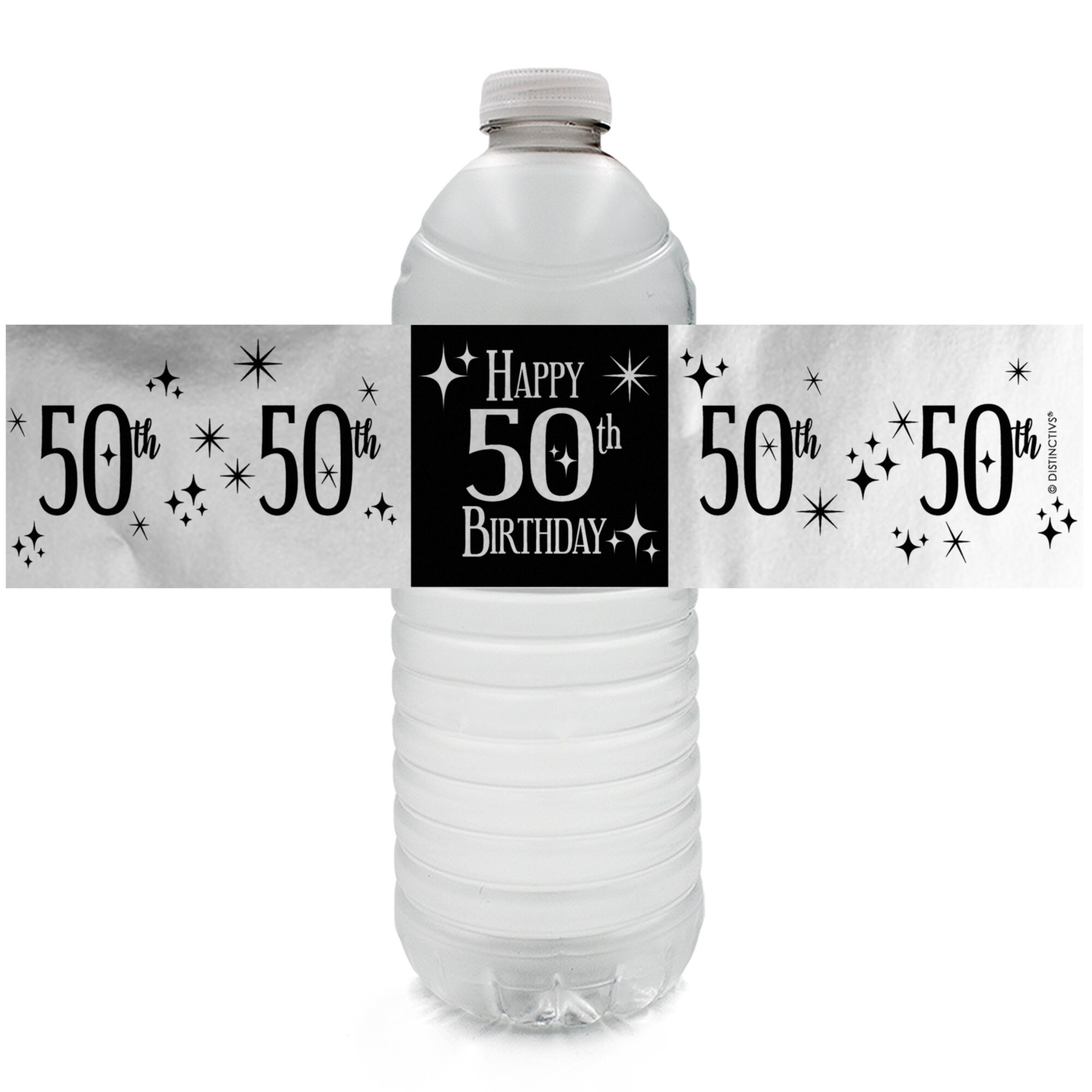 Free printable 50th birthday water bottle labels