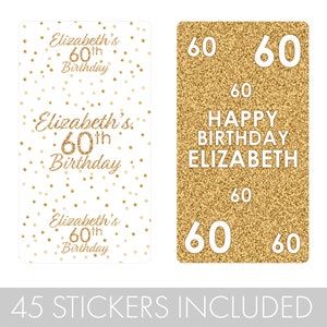 Personalized Birthday Miniature Candy Bar Wrapper Stickers Custom White ...