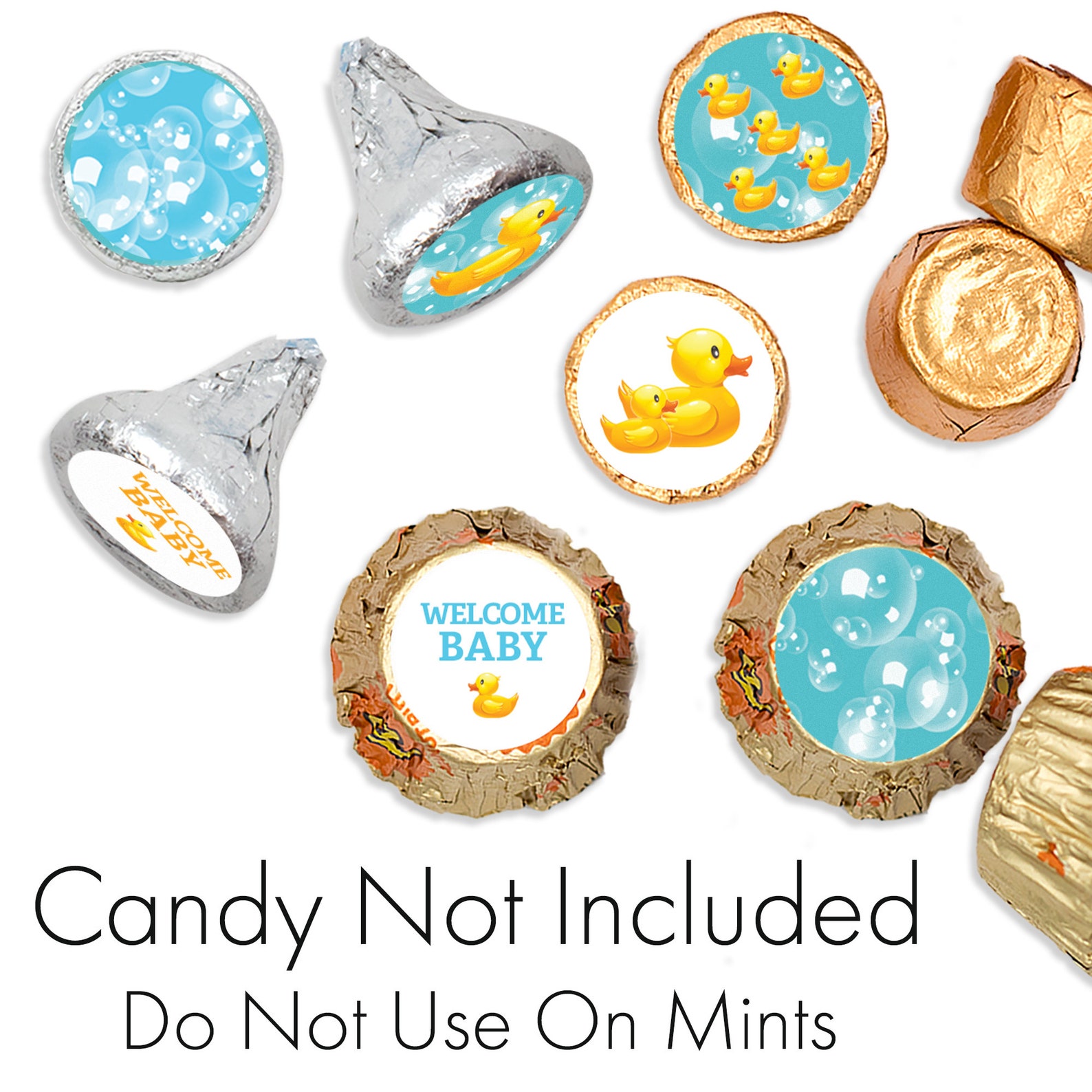 Rubber Ducky Bubble Bath Baby Shower Stickers 180 Labels Etsy