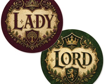 Stickers Revelación Género Lord o Lady – Etiquetas Reales Medievales Votación, Niño o Niña, 40 Unidades