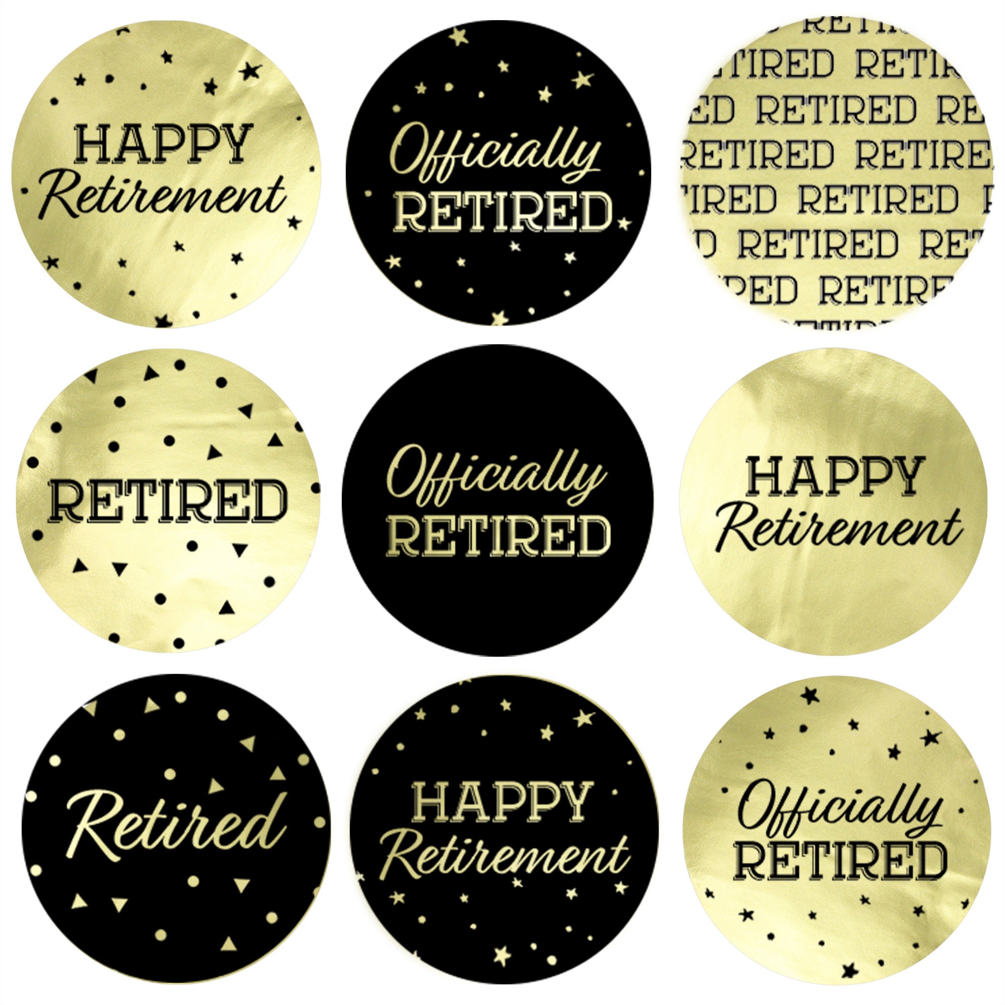 Retirement Party Labels for Hershey's Kisses Black and | Etsy