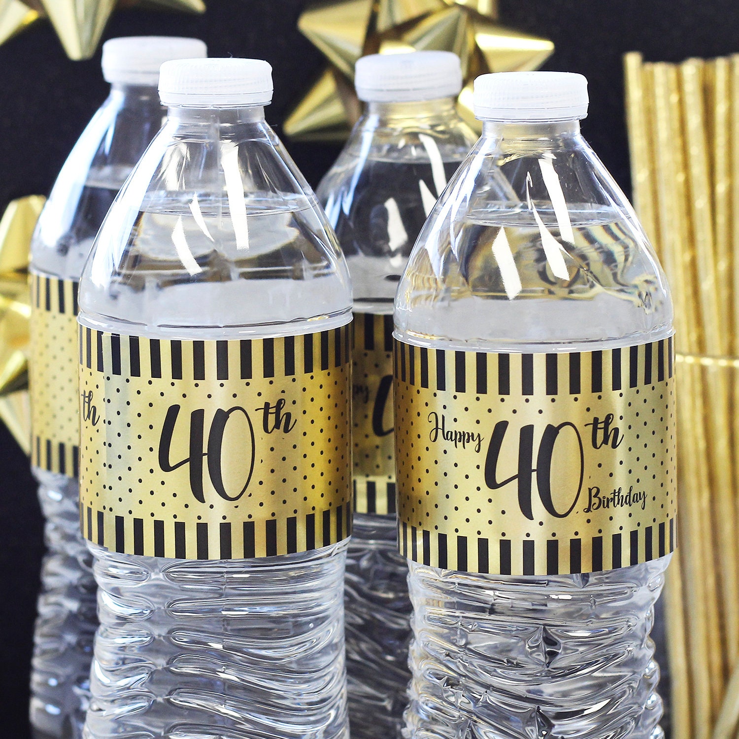 Labels water bottle sticker party printables personalised water bottle