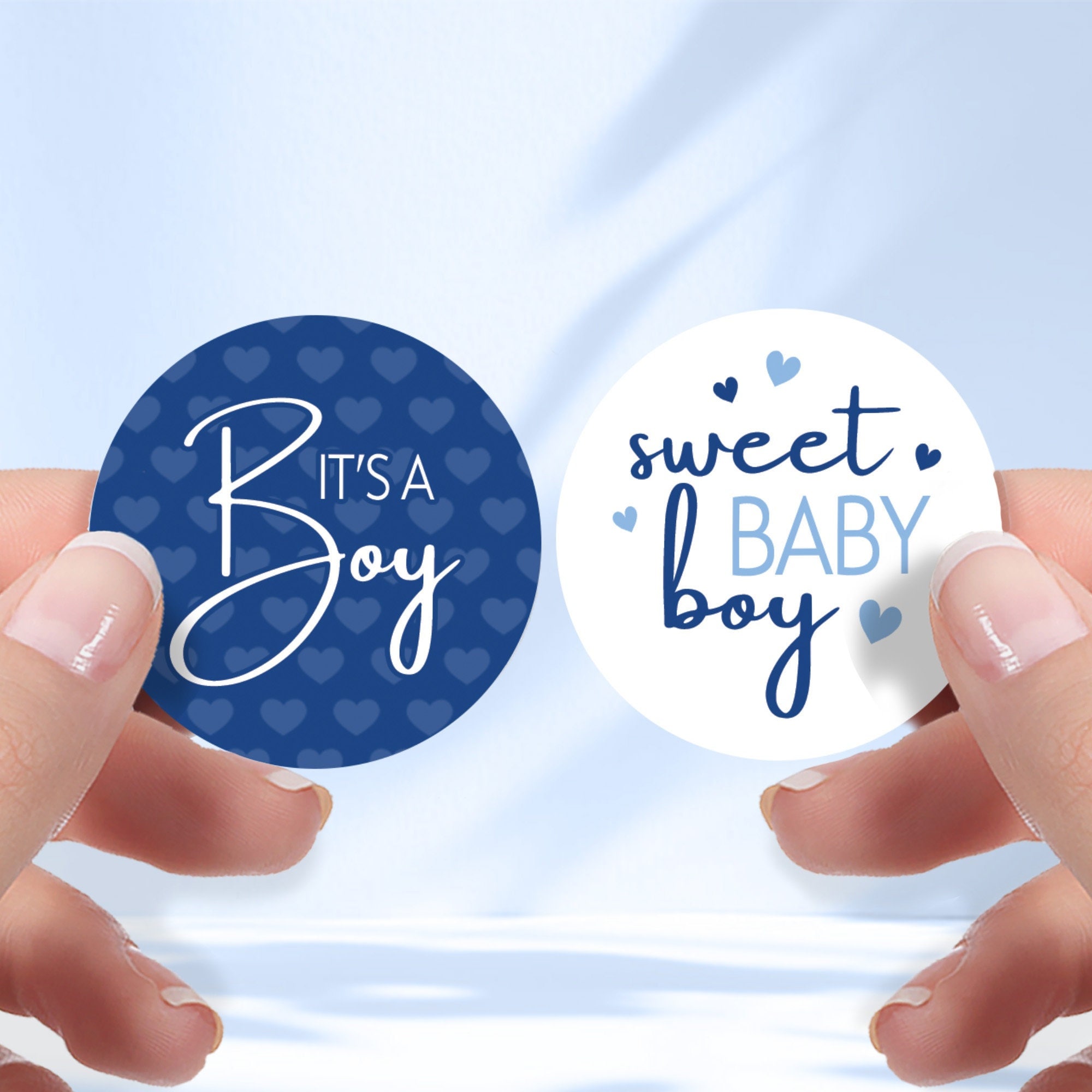 BulbaCraft 100pcs Baby Boy Stickers for Baby Shower, Newborn Stickers, Window Stickers, Scrapbook Baby Boy Stickers, Baby Shower Favors for Boys