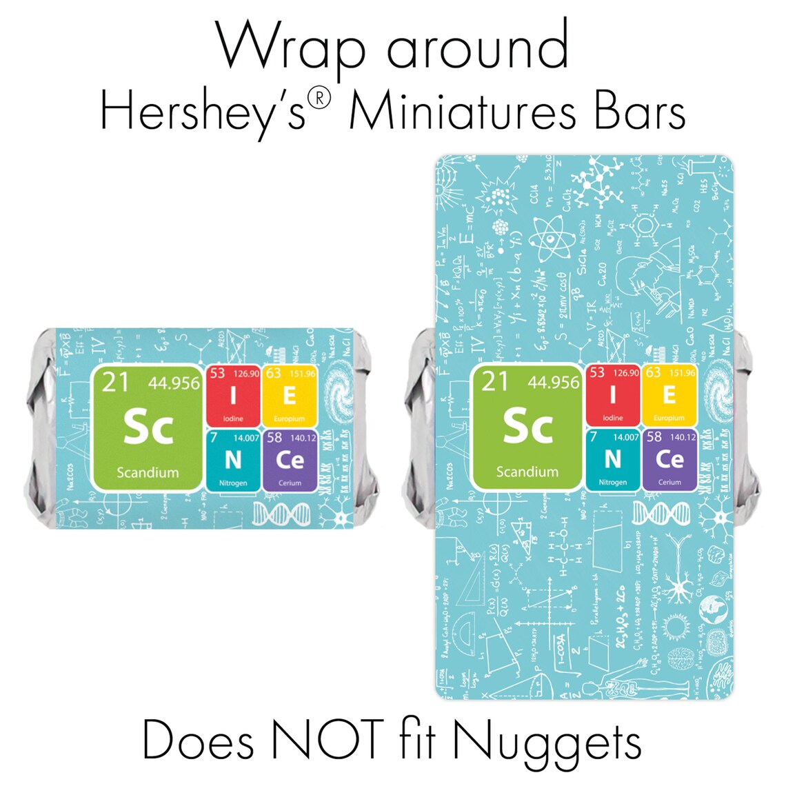 Science Birthday Party Mini Candy Bar Wrappers Mad Science | Etsy