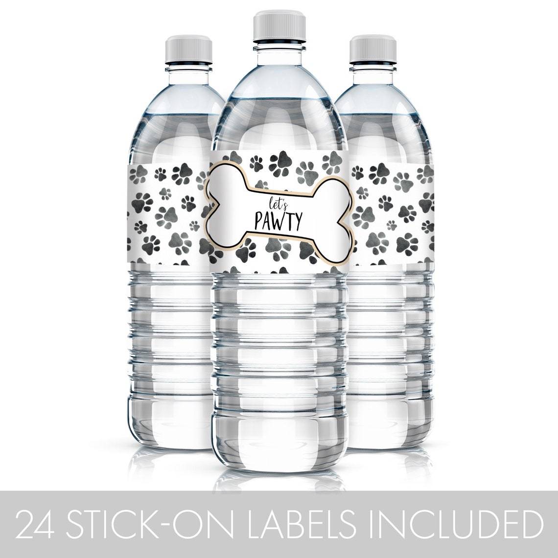 Puppy Dog Party Water Bottle Labels Puppy Bottle Favor - Etsy