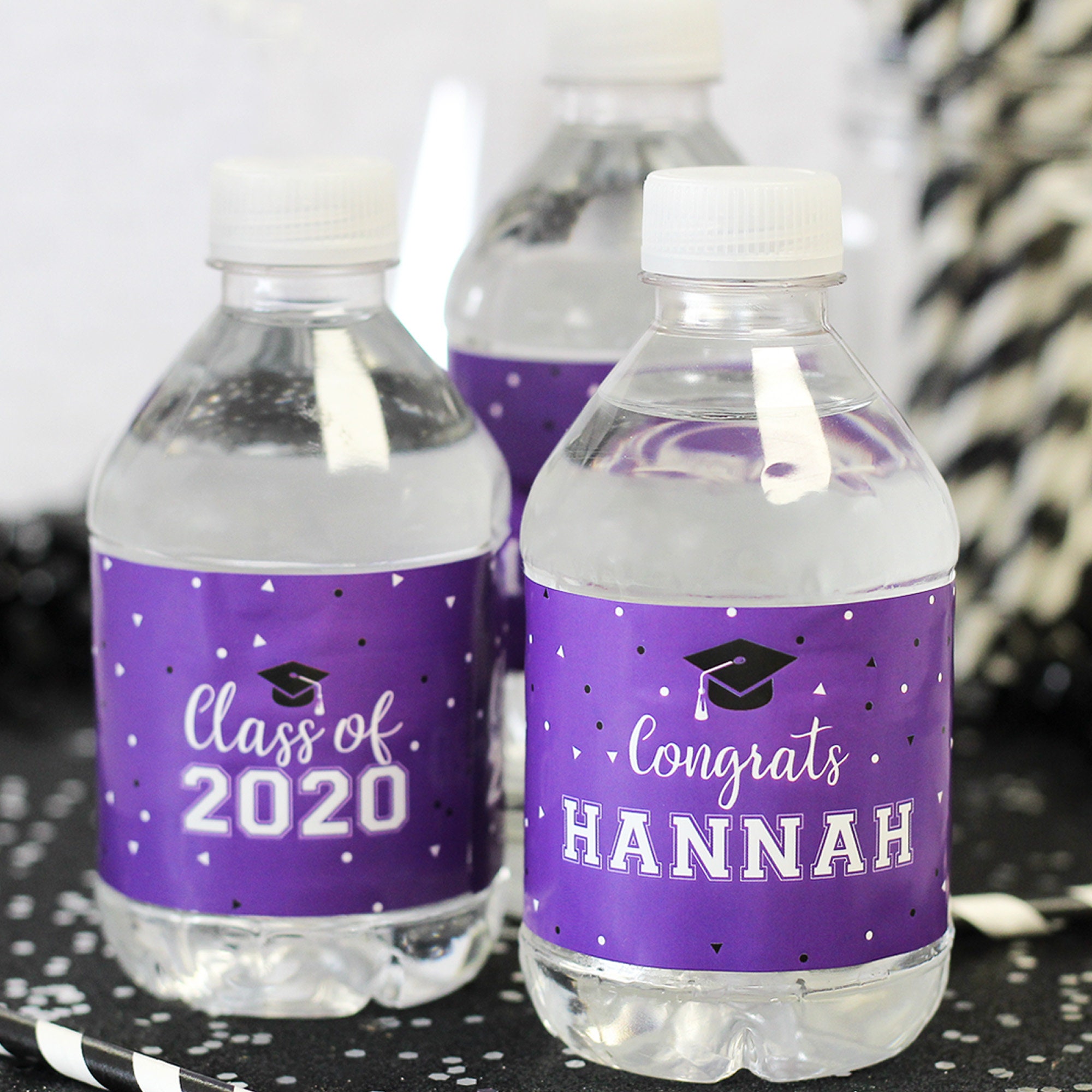 graduation-water-bottle-labels-personalized-graduation-party-etsy