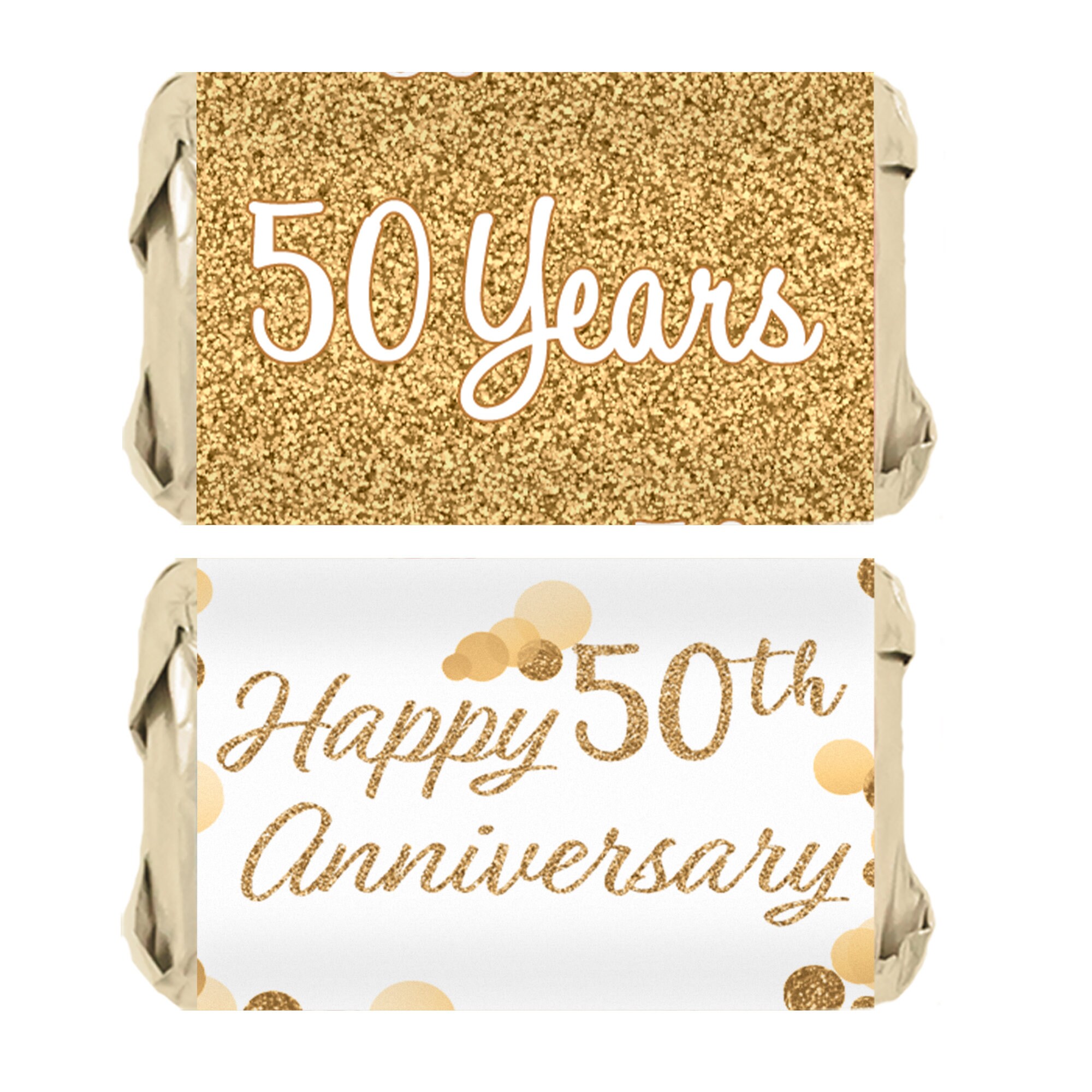 50th Anniversary Candy Wrappers for Miniature Chocolates 45ct - Etsy