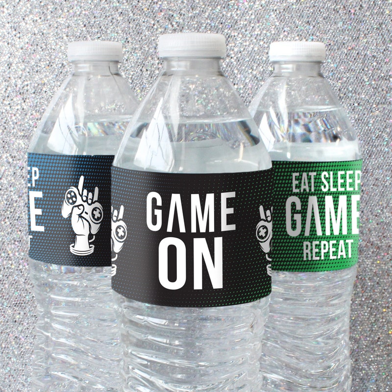 Gamer Bottle Label - Etsy