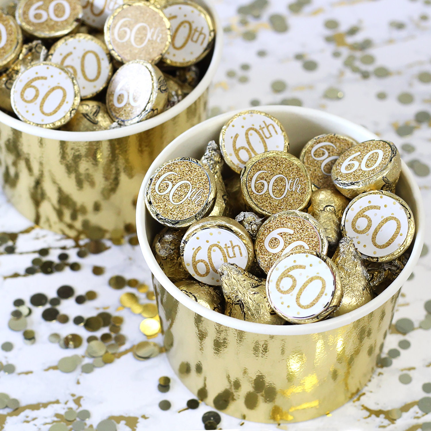 60th Birthday Decorations White and Gold 60th Birthday Party - Etsy