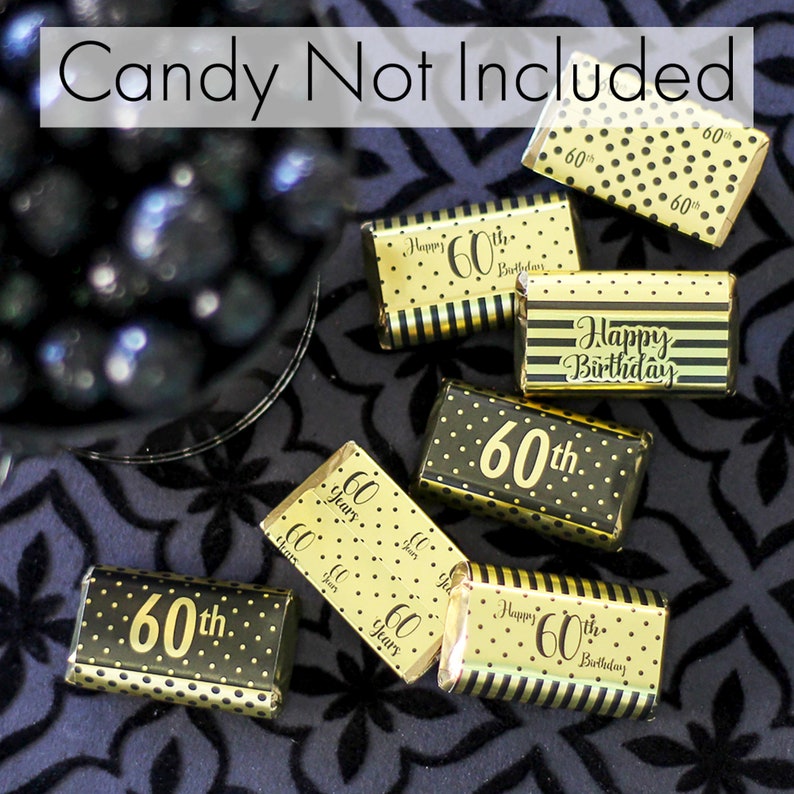 60th Birthday Decoration Black And Gold Foil Birthday Etsy