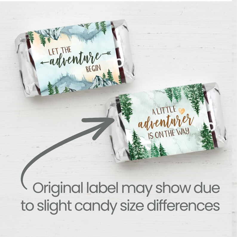 Let the Adventure Begin Baby Shower Candy Wrapper for Miniature ...