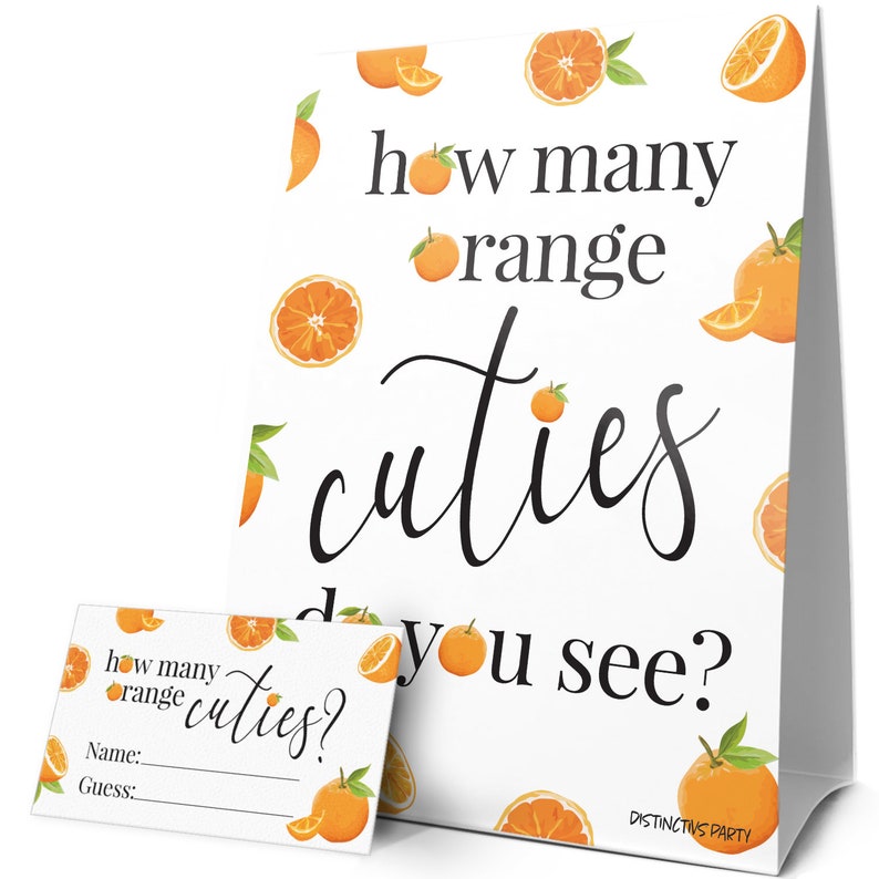 How Many Little Cuties Guessing Game Orange Clementines Baby Etsy