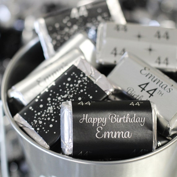 Personalized Birthday Candy Wrappers | Miniature Chocolate Bar Stickers ...