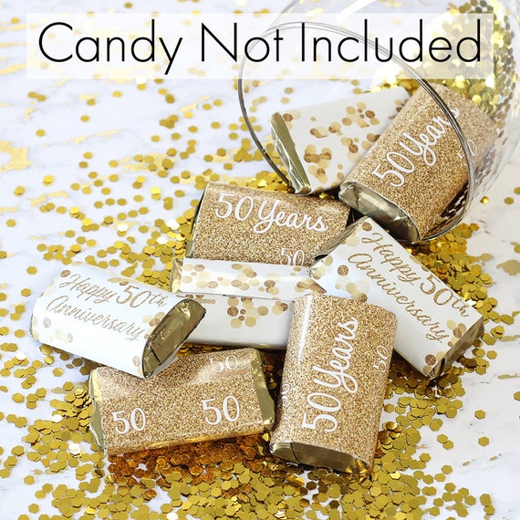 50th Anniversary Candy Wrappers For Hershey Miniatures 45ct Etsy